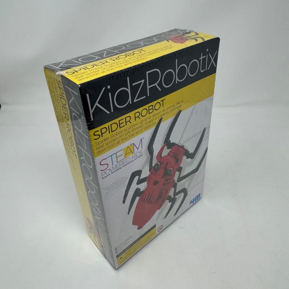 4M KidzRobotix Spider Robot STEAM Science Kit Red Plastic Build Your Own Toy NEW